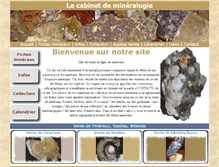 Tablet Screenshot of cabinet-de-mineralogie.fr